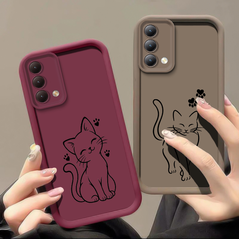Cute Cat Line Black Phone Case - đánh giá và giá Oppo A78