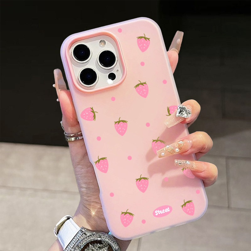 Sweet Pink Strawberry Pattern  - đánh giá và giá Xiaomi Redmi Note 14