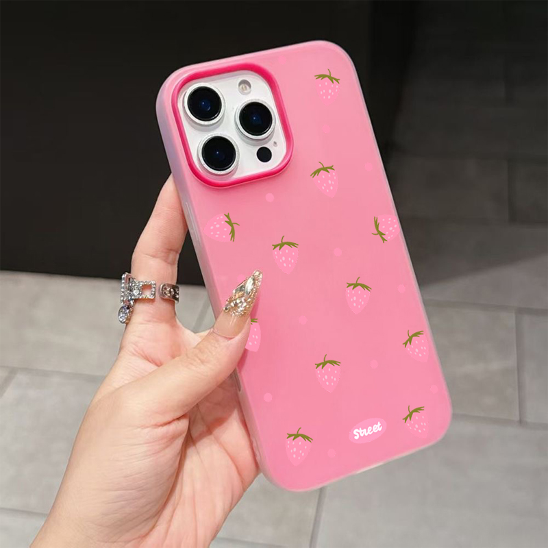 Sweet Pink Strawberry Pattern  - đánh giá và giá Xiaomi Redmi Note 14