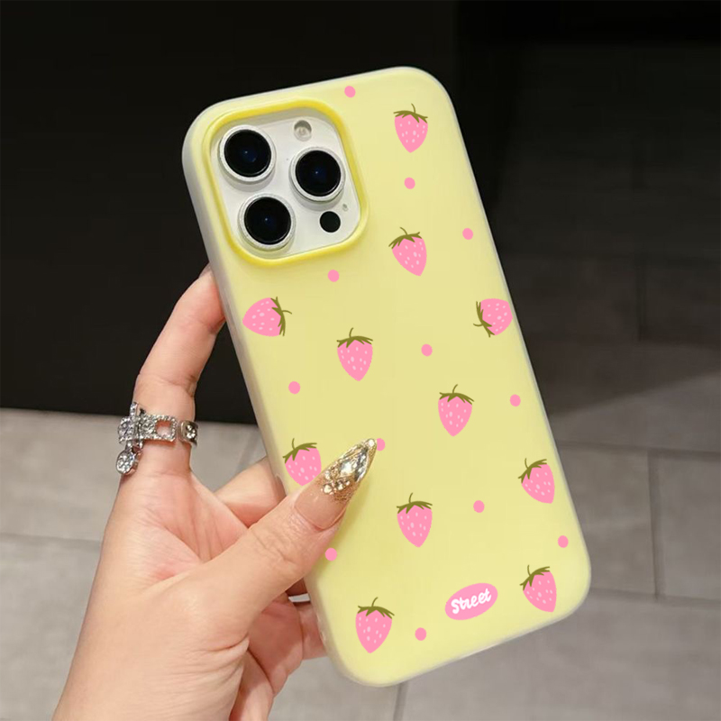 Sweet Pink Strawberry Pattern  - đánh giá và giá Xiaomi Redmi Note 14