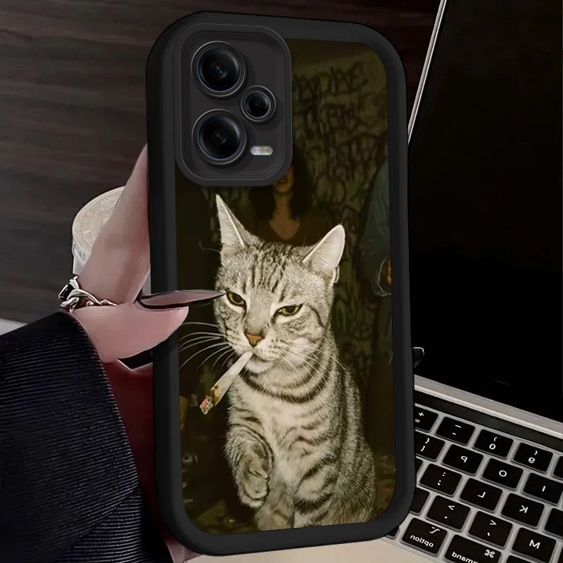 Trendy Cat Smoking Phone Case  - đánh giá và giá Xiaomi Redmi Note 14